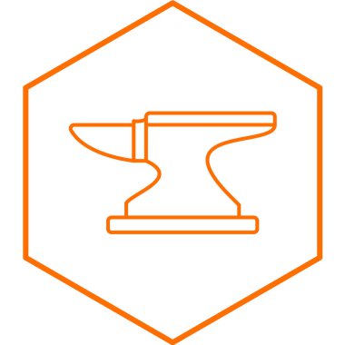 Beyaz arka plan üzerinde izole örs simgesi