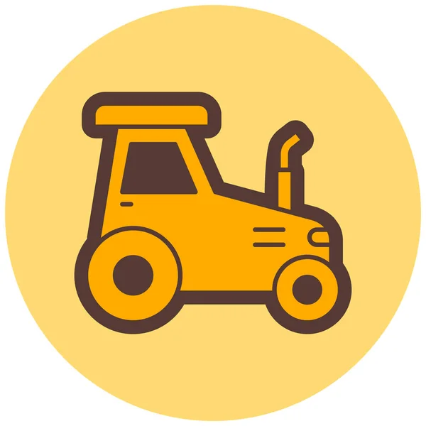 Tracteur Icône Web Illustration Simple — Image vectorielle