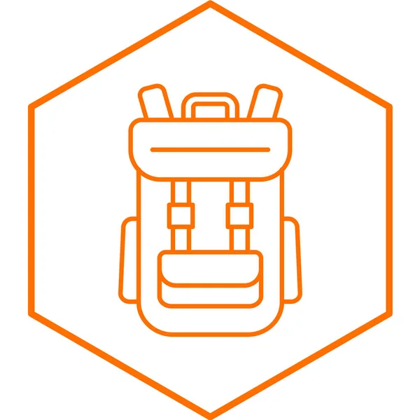 Icono Mochila Esbozo Ilustración Los Iconos Vectoriales Tienda Campaña Para — Archivo Imágenes Vectoriales