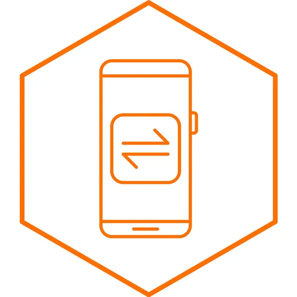 Smartfon Ikoną Telefonu Komórkowego Ilustracja Wektora — Wektor stockowy