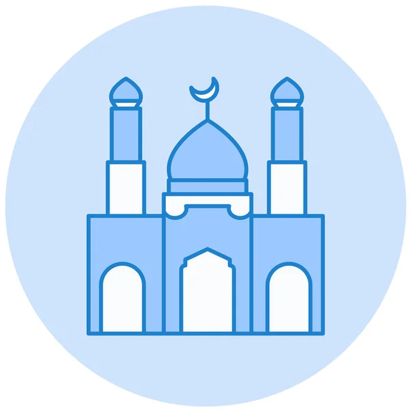 Mosquée Icône Web Design Simple — Image vectorielle