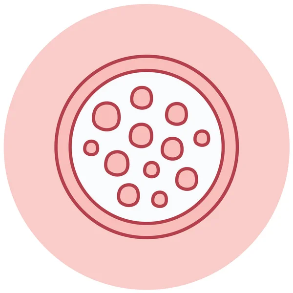 Pizza Vector Circular Icon — Stock Vector