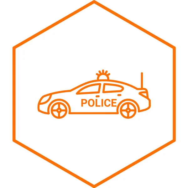 Icône Accident Voiture Police Illustration Simple Symbole Vectoriel Véhicule Police — Image vectorielle