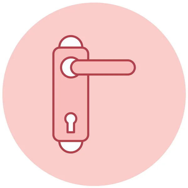 Door Locker Icon Simple Design Vector Illustration — Stock Vector