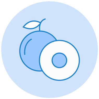 Avokado. Web simgesi basit illüstrasyon