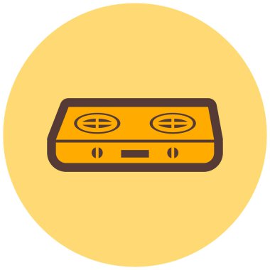 Kaset kaydı. Basit illüstrasyon