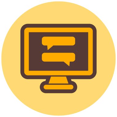 Konuş. Web simgesi basit illüstrasyon