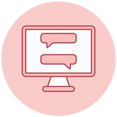 çevrimiçi çağrı vektör illüstrasyonu