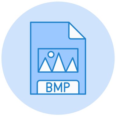 bmp dosya biçimi simgesi, vektör illüstrasyonu
