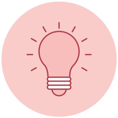 Ampul. Web simgesi basit illüstrasyon