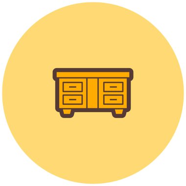 Mobilya. Web simgesi basit illüstrasyon