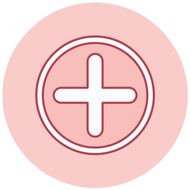 Artı simge vektör illüstrasyonu