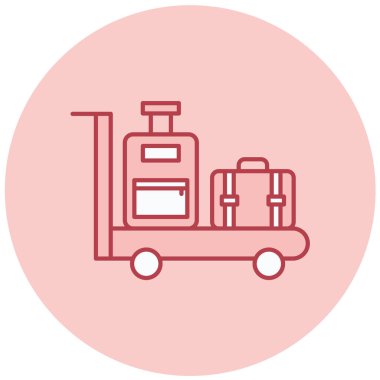 seyahat çantası. Basit resimleme