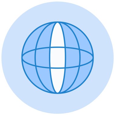 Dünya. Web simgesi basit illüstrasyon