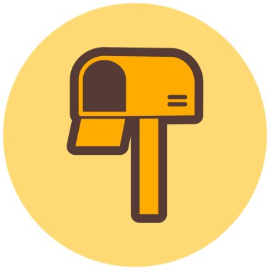 Posta kutusu modern simgesinin vektör illüstrasyonu