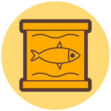 Balık. Web simgesi basit illüstrasyon