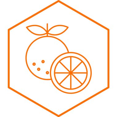 Web ve mobil uygulama için turuncu çizgi simgesi