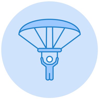 Paraşüt. Web simgesi basit tasarım