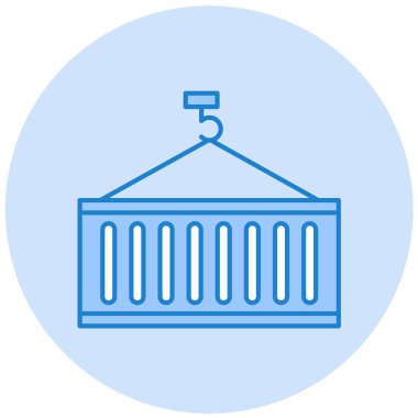 Kargo kamyonu. Basit illüstrasyon