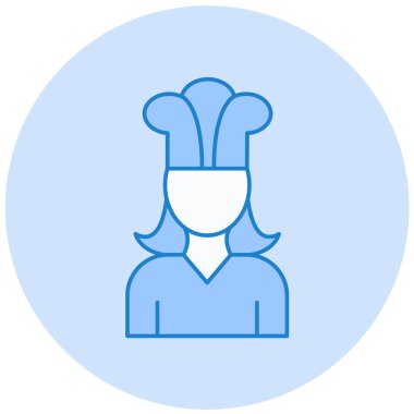 Şef. Web simgesi basit illüstrasyon