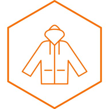 Yağmurluk simgesinin vektör illüstrasyonu