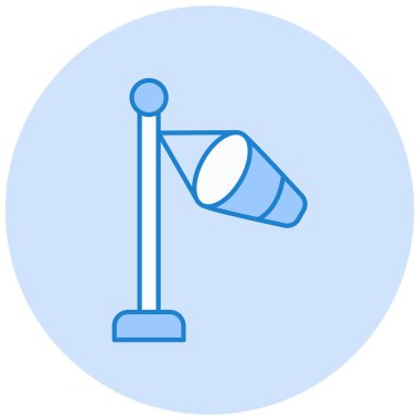 Rüzgar Sock simgesi, basit tasarım vektör çizimi