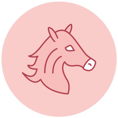 At kafası. Web simgesi basit illüstrasyon