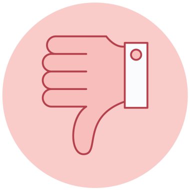 Hoşlanmıyorum. Web simgesi basit illüstrasyon