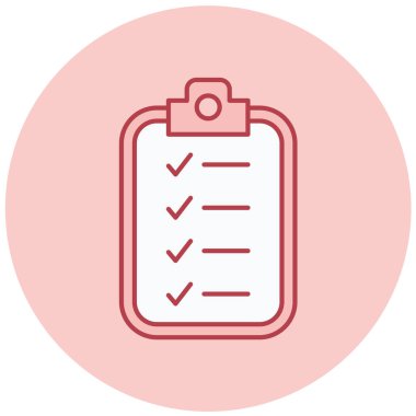 Kontrol listesi. Web simgesi basit illüstrasyon