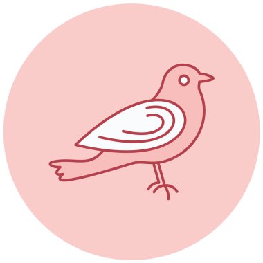 kuş simgesi vektör illüstrasyonu