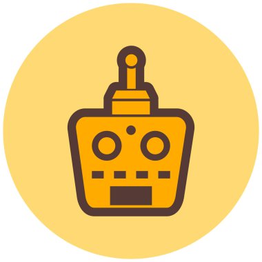 robot düz simgesi, vektör illüstrasyonu
