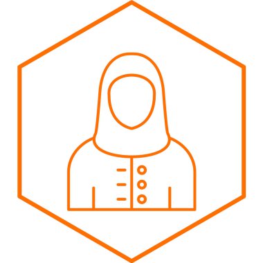 Müslüman Kadın 'ın vektör illüstrasyonu