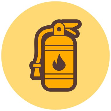 Yangın söndürücüsü. Basit resimleme