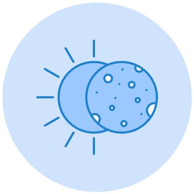 Güneş Ağı simgesi basit illüstrasyon