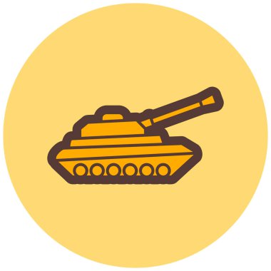 Askeri tank. Basit resimleme