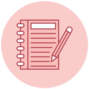 Not defteri. Web simgesi basit illüstrasyon