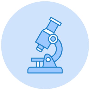 Mikroskop. Web simgesi basit illüstrasyon