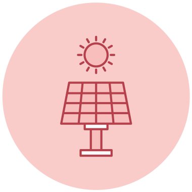 Güneş paneli. Basit resimleme