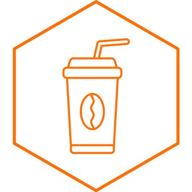 Kahve fincanı ikonu. Web için bira içecek vektör simgelerinin ana hatları