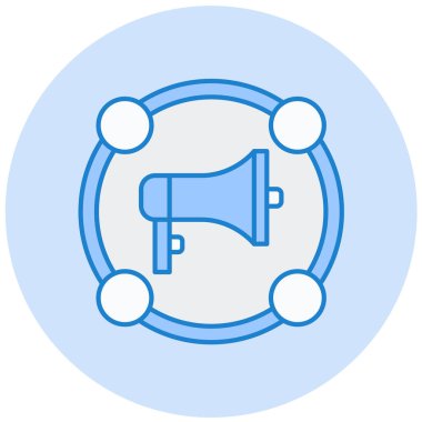 Megafon. Web simgesi basit illüstrasyon