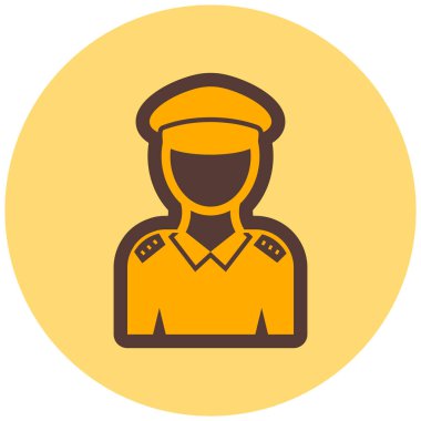 askeri adam simgesi, vektör illüstrasyonu