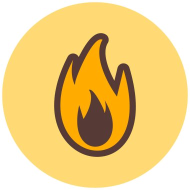 Ateş vektörü simgesini ateşle