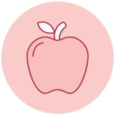 Elma. Web simgesi basit illüstrasyon