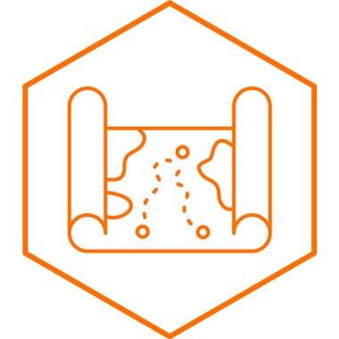 harita simgesi, basit tasarım vektör çizimi