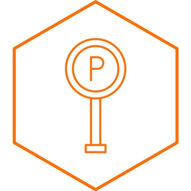 vektör illüstrasyon işareti simgesi park yeri