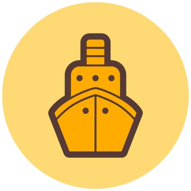 Gemi. Web simgesi basit illüstrasyon