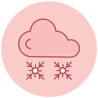 Karlı. Web simgesi basit tasarım