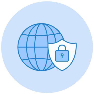 Küresel Güvenlik Basit illüstrasyon