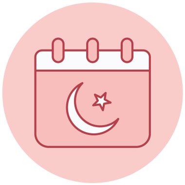 Bir takvimin tek bir simgesinin vektör illüstrasyonu