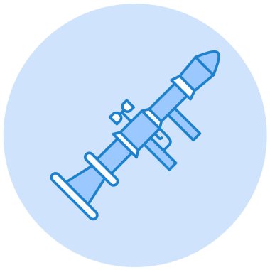 Roket. Web simgesi basit illüstrasyon